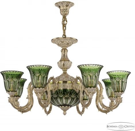 Подвесная люстра Bohemia Florence 71203P/8/210 GW P2 U Clear-Green/H-1I