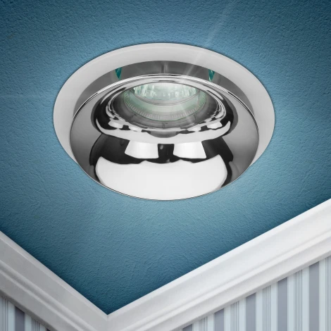 Встраиваемый точечный светильник ЭРА KL103 WH/CH (12V, круглые)