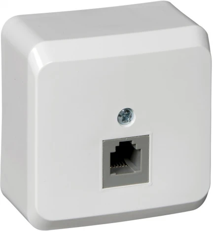 Телефонная розетка накладная RJ-11 (белый) Systeme Electric Этюд TELA-001B