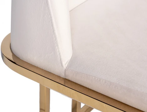 Обеденный стул Garda Decor GY-DC8365GOLD-CR (Золото/Кремовый)