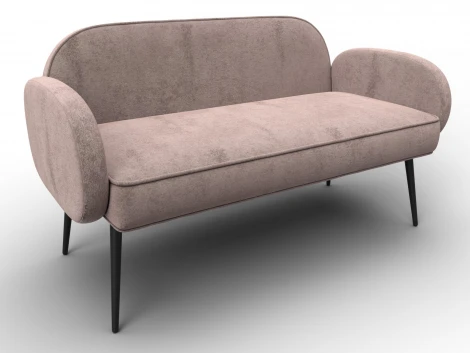 Диван прямой Лига-086 (Фанера/Металл/Велюр/Бежевый) Лига Диванов 131090