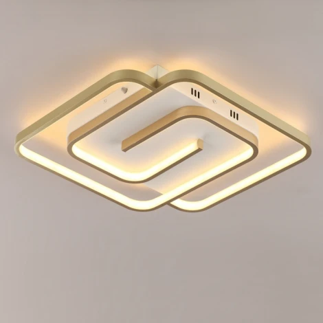 Потолочная большая люстра Lumion Twist 8019/75CL шампань/белый металл/акрил LED 75W 220V 3000-6000K