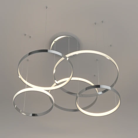 Подвесной светильник Eurosvet Posh 90175/5 (регулировка яркости, LED, 220V, пульт управления, на тросе, кольцо)