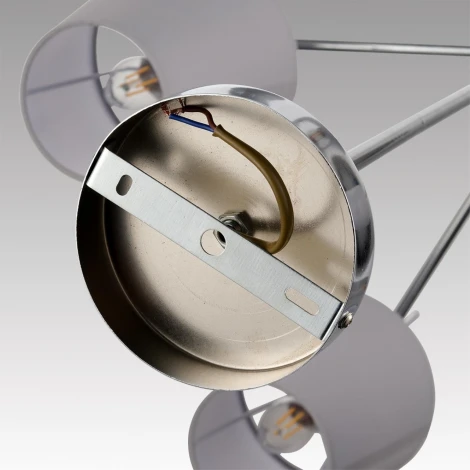 Потолочная люстра на штанге Lumion Karmen 8279/6 хром/серый, металл/керамика/текстиль Е14 6*40W 220V