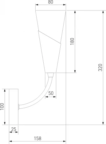 Бра Eurosvet Rhyton 60167/1 никель (220V)
