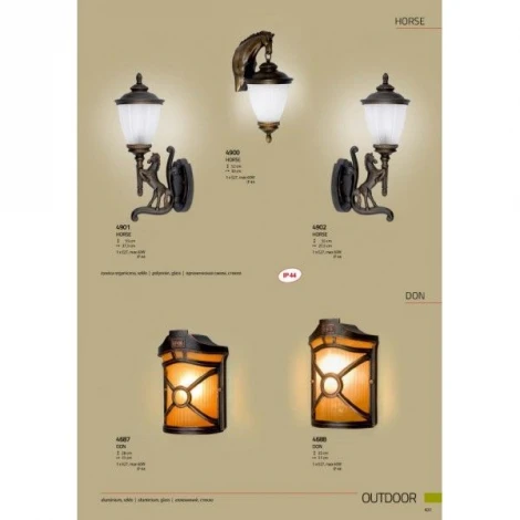 Настенный светильник уличный Nowodvorski Don 4687 (220V, IP44)