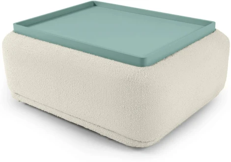 Столик прямоугольный Fabro (Букле/Белый,Зеленый) ОГОГО Обстановочка! арт.889268