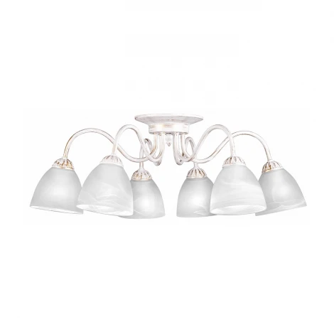 Люстра потолочная Day&Night, 6 плафонов, белый с золотом