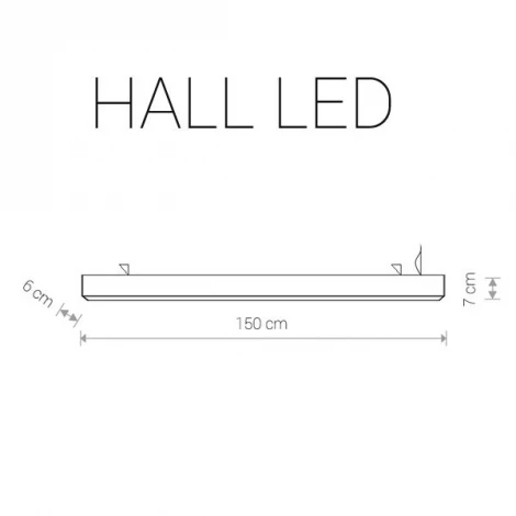 Подвесной линейный светильник Nowodvorski Hall Led 9466 (220V, на тросе)