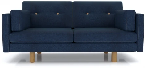 Диван Arsko Ингвар М синий велюр