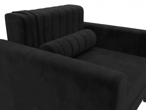 Кресло Лига-070 (ЛДСП,Брус,Фанера/Дерево/Велюр/Черный) Лига Диванов 132561