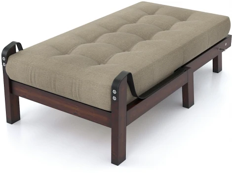 Кресло Arsko Локи орех темно-бежевая рогожка