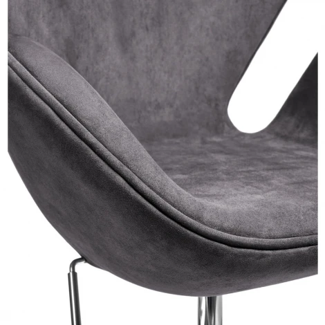 Кресло SWAN STYLE CHAIR тёмно-серый, искусственная замша Bradex Home арт.FR 1046
