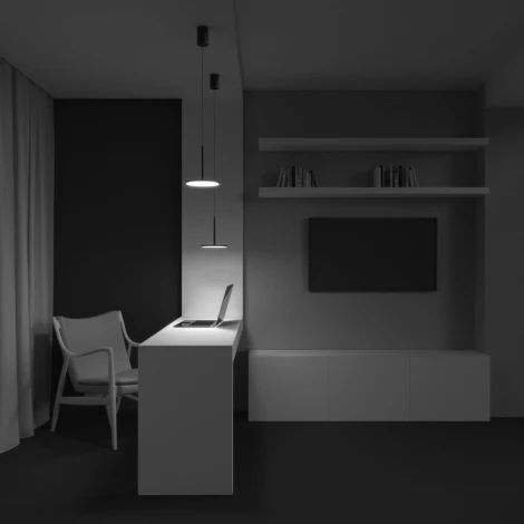 Подвесной светильник Maytoni Plato P076PL-L12W3K-B (LED, 220V, на проводе, круглые)