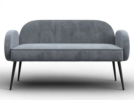 Диван прямой Лига-086 (Фанера/Металл/Велюр/Серый) Лига Диванов 131092