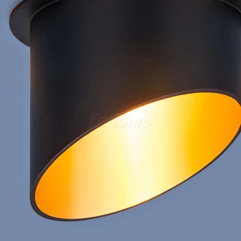 Встраиваемый точечный светильник Elektrostandard 7011, 7005 MR16 BK/GD черный/золото