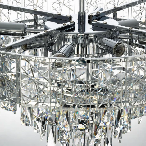 Подвесная люстра Citilux Sagrada CL317261 (220V, хрусталь, на цепи)