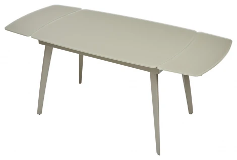 Стеклянный стол M-City ELIOT 120 GREY9 матовое стекло цвет шампань/ GREY9 каркас