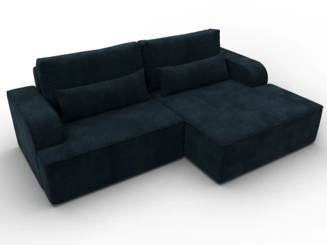 Диван угловой Лига-120 угол правый (ДСП,Брус,Фанера,ЛДС,Велюр/Графит) Лига Диванов 137291