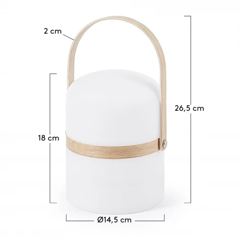 Настольная переносная лампа с аккумулятором светодиодная с выключателем IP44 La Forma (ex Julia Grup) Ridley AA0624