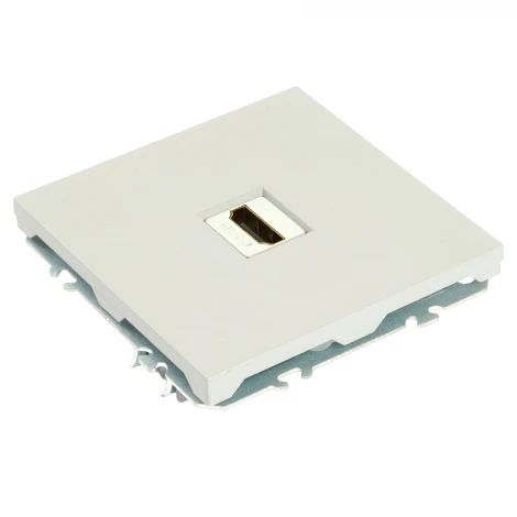 Розетка HDMI (белый фарфор, soft touch) Stekker Эмили 50163