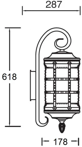 Настенный фонарь уличный IP44 Oasis Light BARSELONA 81202/18 cover Bl (220V, фонарь)