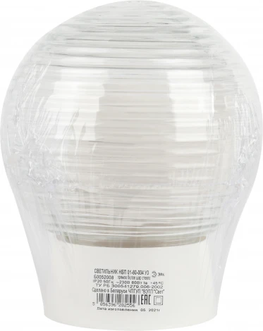 Настенно-потолочный светильник ЭРА НБП 01-60-004 прямой (220V, шар)