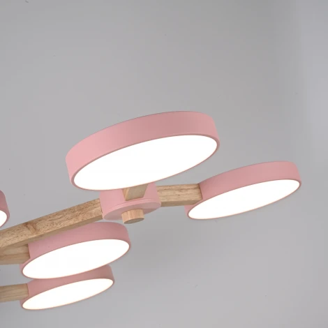 Потолочная люстра на штанге LED TURNA Розовый ImperiumLoft Turna-X01 (178303-26, Умный дом, WiFi, голосовое управление)