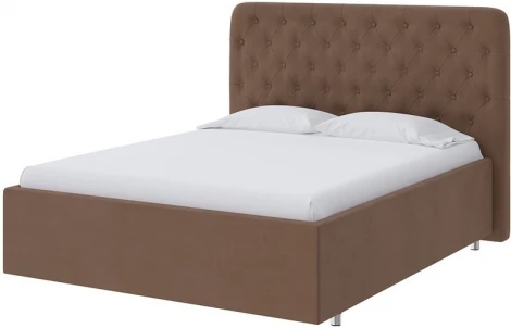 PROxSON Кровать Classic Large (Ткань: Велюр Forest 514 Светло-коричневый) 160x200