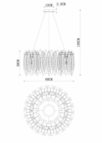 Подвесная люстра Divinare Amelie 6003/01 SP-8