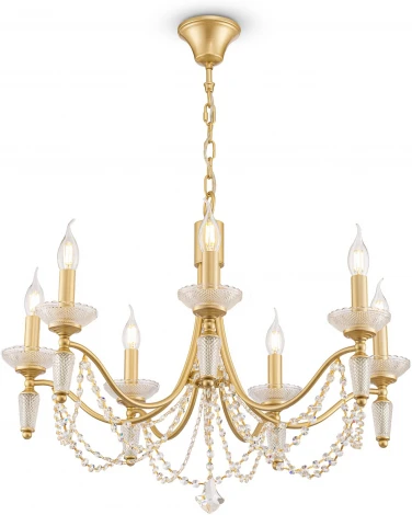 Подвесная люстра Freya Zoe FR2009PL-07G (220V, на цепи, свеча)