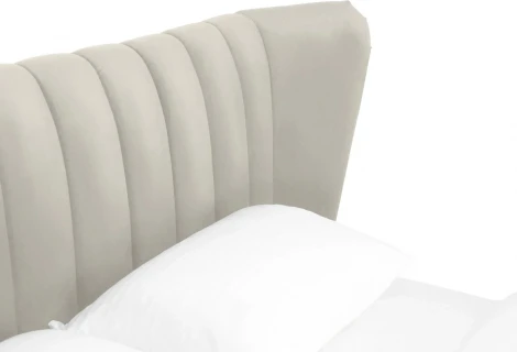 Кровать Queen Agata Lux ОГОГО (арт.636840), (Ткань/Белый)