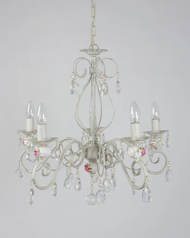 Подвесная люстра Abrasax MDK9431/5AWhite (220V, на цепи, свеча)