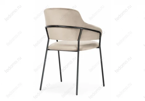 Стул Woodville на металлокаркасе Инклес дымчатый / черный глянец 483858