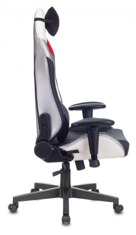 Кресло игровое Zombie HERO QUEEN PRO черный/белый эко.кожа с подголов. крестовина пластик