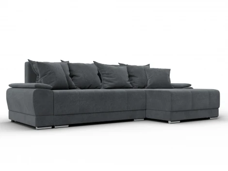 Диван угловой Лига-119 угол правый (ДСП,Брус,Фанера,ЛДС,Велюр/Светло-серый) Лига Диванов 137099