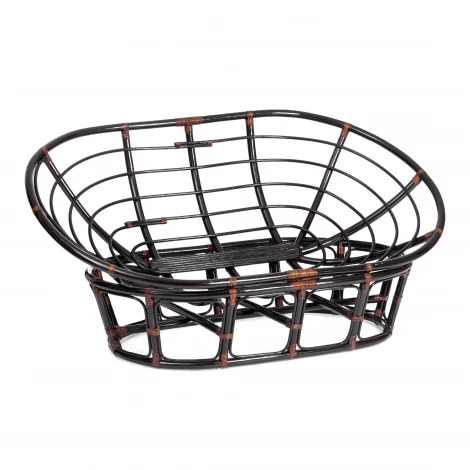 Диван MAMASAN/МАМАСАН 23/02 W /с подушкой/ 169х102х80см, античный черно-коричневый, матрац 182х119см, ткань серо-бежевая 3м 16/2 Tetchair 25284