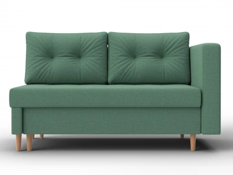 Кушетка Лига-098 (ДВП,ДСП,ЛДСП,Брус,Фанера/Дерево/Рогожка/Зеленый) Лига Диванов 132579