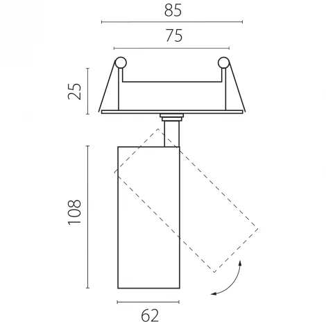 Спот встраиваемый LED 15W со встроенной чашей Lightstar Alta Base A5136RS