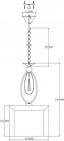 Подвесной светильник Moderli Dark V2580-1P (220V, на цепи, круглые)