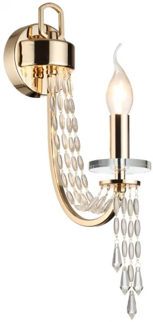 Бра Odeon Light Capel 5063/1W золото/прозрачный/металл/хрусталь (220V, подвески, свеча)