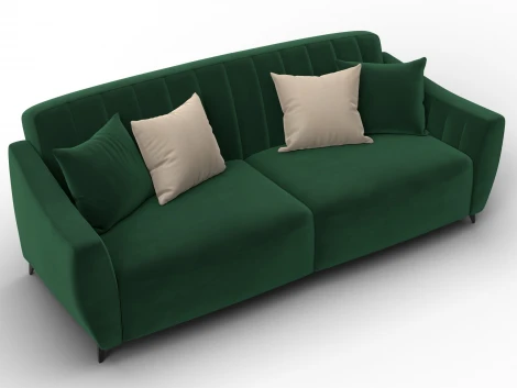 Диван-книжка Лига-095 НПБ (ДВП,ДСП,ЛДСП,Брус,Фанера,ЛДВП/Металл/Велюр/Зеленый) Лига Диванов 132533