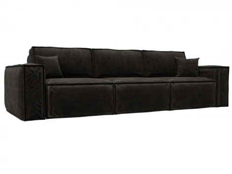 Диван прямой Лига-081 НПБ Лонг (ДСП/Пластик/Велюр/Коричневый) Лига Диванов 130141