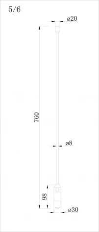 Стойка с двойным фиксатором Donolux CODE 1.2 Double Stand H700 B DL20224