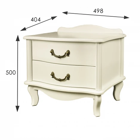 Тумбочка Джульетта 2 ящ. дуб шампань Л Mebelik арт.008535