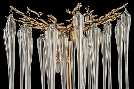 Интерьерная настольная лампа Dio D`arte Tavenna Gold Tavenna H 4.1.1.101 G (220V, хрусталь, подвески)