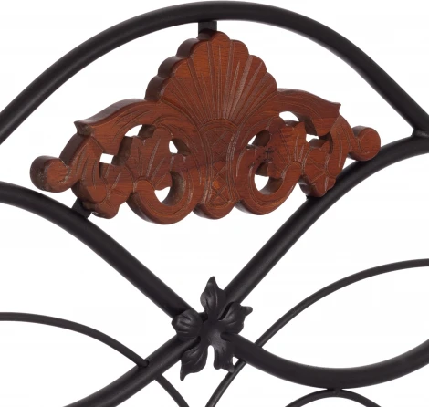 Кровать Tetchair Federica (Дерево гевея,Металл/Красный дуб,Черный) 20105