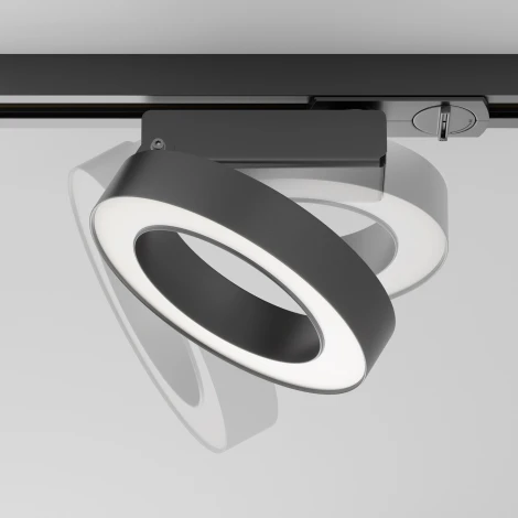 Трековый светильник Rim Unity 4000K 12Вт 110° LED (однофазный) Maytoni Technical TR044-1-12W4K-B (220V, кольцо)