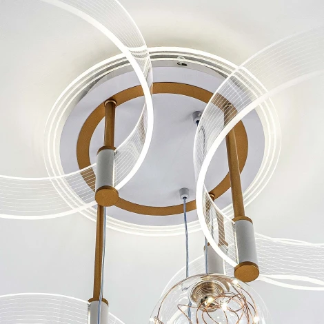 Потолочная люстра светодиодная на штанге с пультом с регулировкой цветовой температуры и яркости LED4U LED4U L1040-750 WT