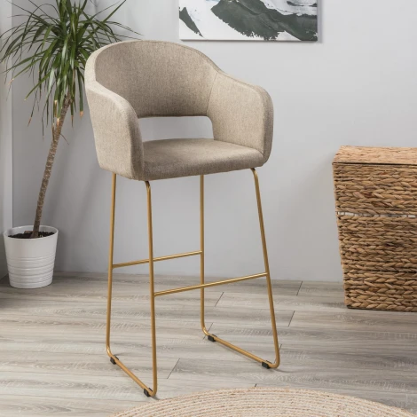 Кресло бар Oscar Браун/ЛинкЗолот R-Home арт.4101188h_БраунЗолот_БАР